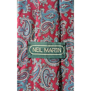 Men's Neck Tie Neil martin Silk L58" W3.5" Red Blue